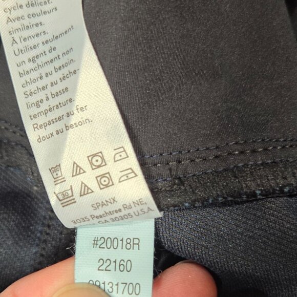Spanx Jean-ish Ankle Leggings Large Dark Wash Pull on Slimming 20018R - Picture 5 of 8